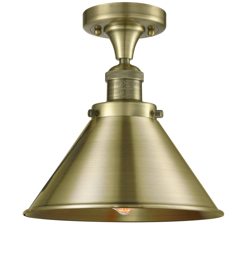 Innovations 517-1CH-AB-M10-AB One Light Semi-Flush Mount, Antique Brass
