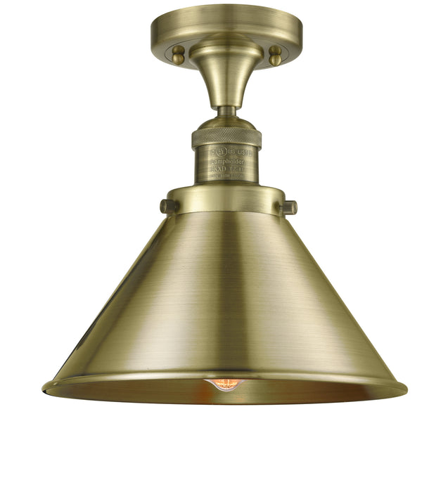 Innovations 517-1CH-AB-M10-AB One Light Semi-Flush Mount, Antique Brass