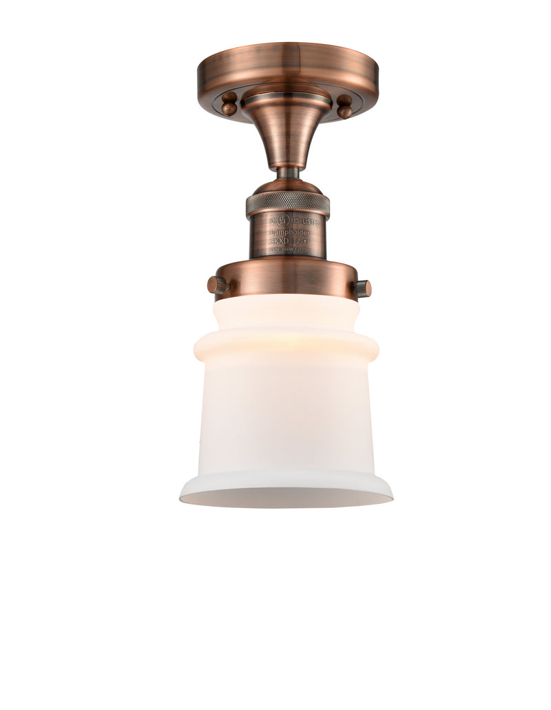 Innovations 517-1CH-AC-G181S-LED LED Semi-Flush Mount, Antique Copper
