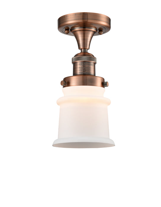 Innovations 517-1CH-AC-G181S-LED LED Semi-Flush Mount, Antique Copper