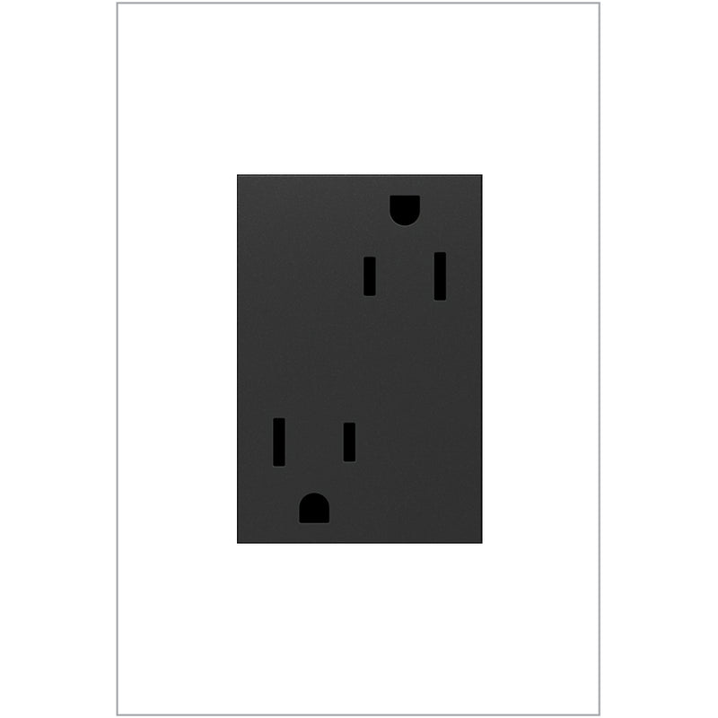 Legrand ARTR153G4 Tamper-Resistant Outlet, Plus Size, Graphite