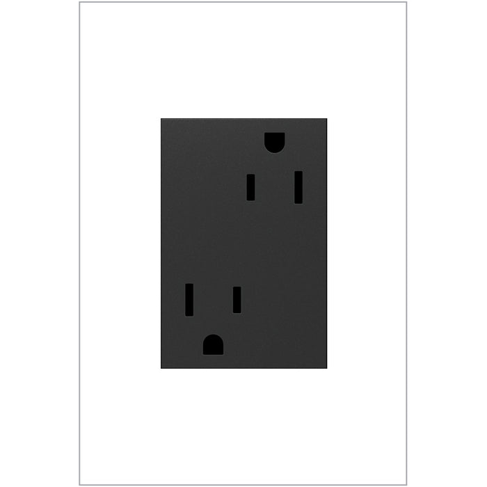 Legrand ARTR153G4 Tamper-Resistant Outlet, Plus Size, Graphite