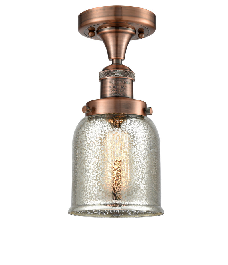 Innovations 517-1CH-AC-G58-LED LED Semi-Flush Mount, Antique Copper