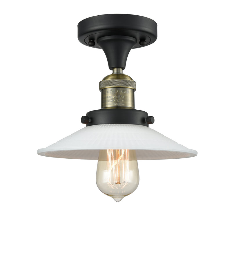 Innovations 517-1CH-BAB-G1 One Light Semi-Flush Mount, Black Antique Brass