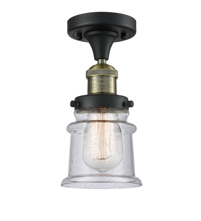 Innovations 517-1CH-BAB-G184S One Light Semi-Flush Mount, Black Antique Brass