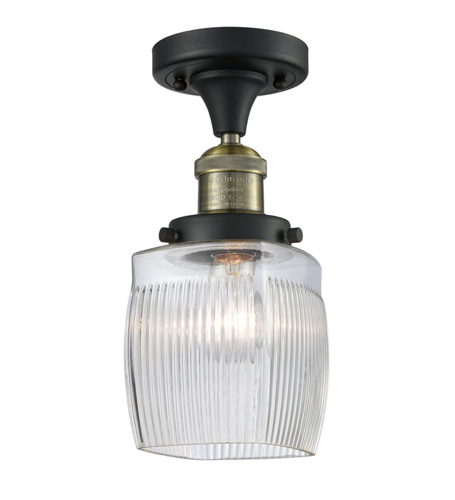 Innovations 517-1CH-BAB-G302 One Light Semi-Flush Mount, Black Antique Brass