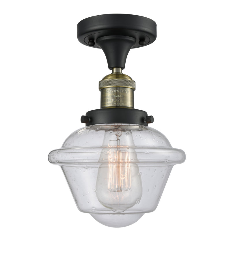 Innovations 517-1CH-BAB-G534 One Light Semi-Flush Mount, Black Antique Brass