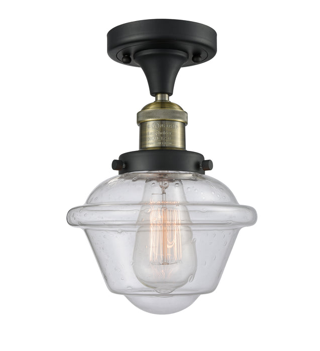 Innovations 517-1CH-BAB-G534-LED LED Semi-Flush Mount, Black Antique Brass