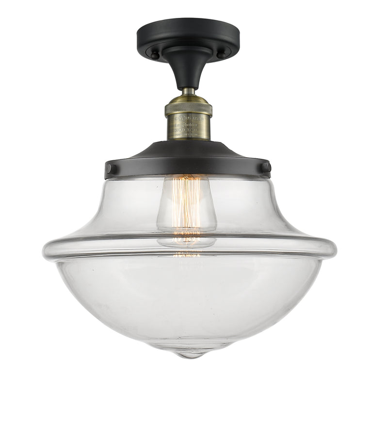 Innovations 517-1CH-BAB-G542 One Light Semi-Flush Mount, Black Antique Brass