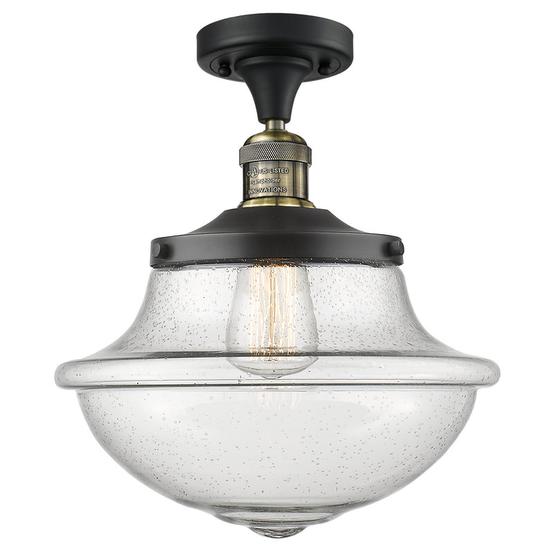 Innovations 517-1CH-BAB-G544-LED LED Semi-Flush Mount, Black Antique Brass