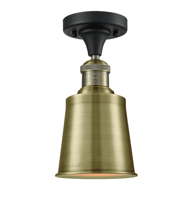 Innovations 517-1CH-BAB-M9-AB One Light Semi-Flush Mount, Black Antique Brass
