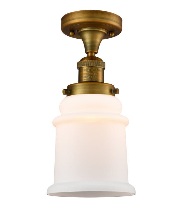 Innovations 517-1CH-BB-G181-LED LED Semi-Flush Mount, Brushed Brass