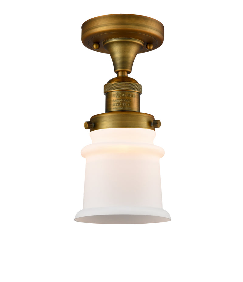 Innovations 517-1CH-BB-G181S One Light Semi-Flush Mount, Brushed Brass