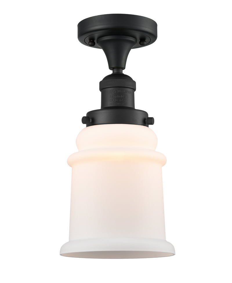 Innovations 517-1CH-BK-G181 One Light Semi-Flush Mount, Matte Black