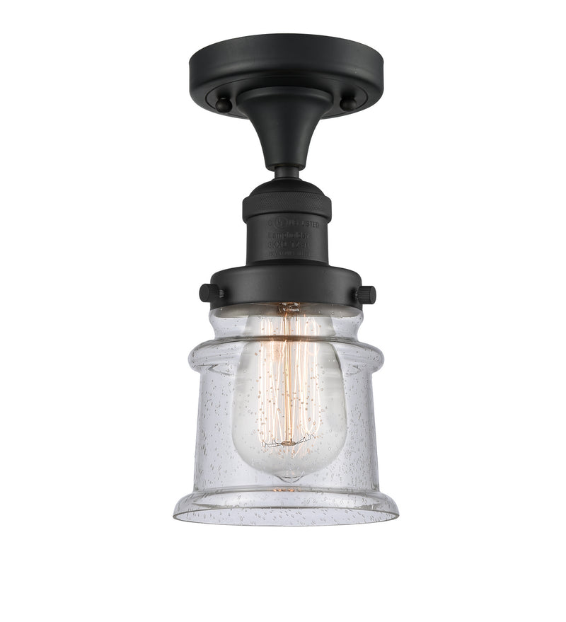 Innovations 517-1CH-BK-G184S-LED LED Semi-Flush Mount, Matte Black