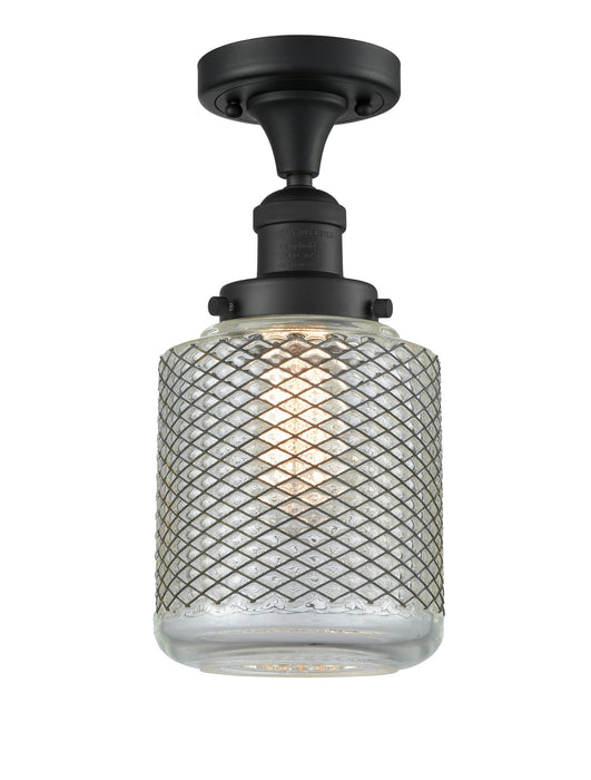 Innovations 517-1CH-BK-G262 One Light Semi-Flush Mount, Matte Black