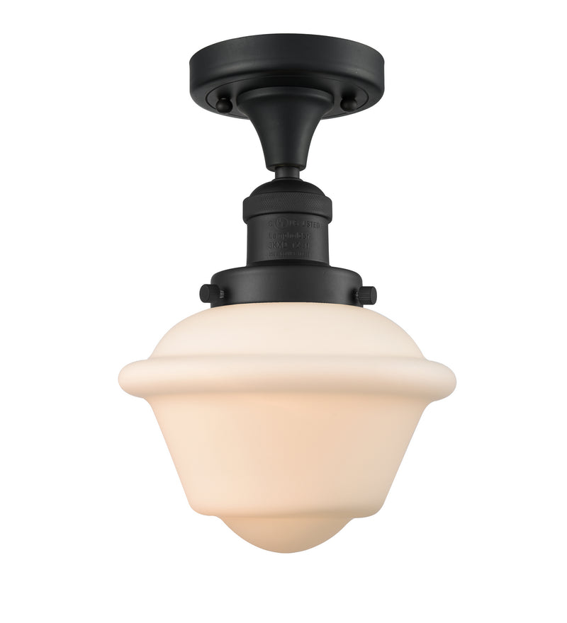 Innovations 517-1CH-BK-G531 One Light Semi-Flush Mount, Matte Black