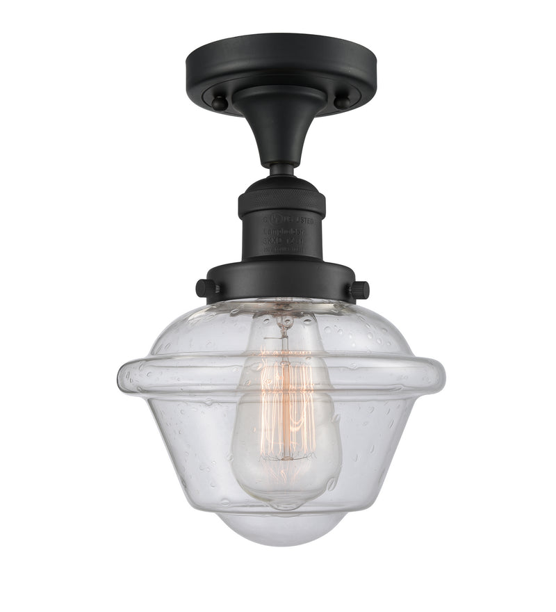 Innovations 517-1CH-BK-G534 One Light Semi-Flush Mount, Matte Black