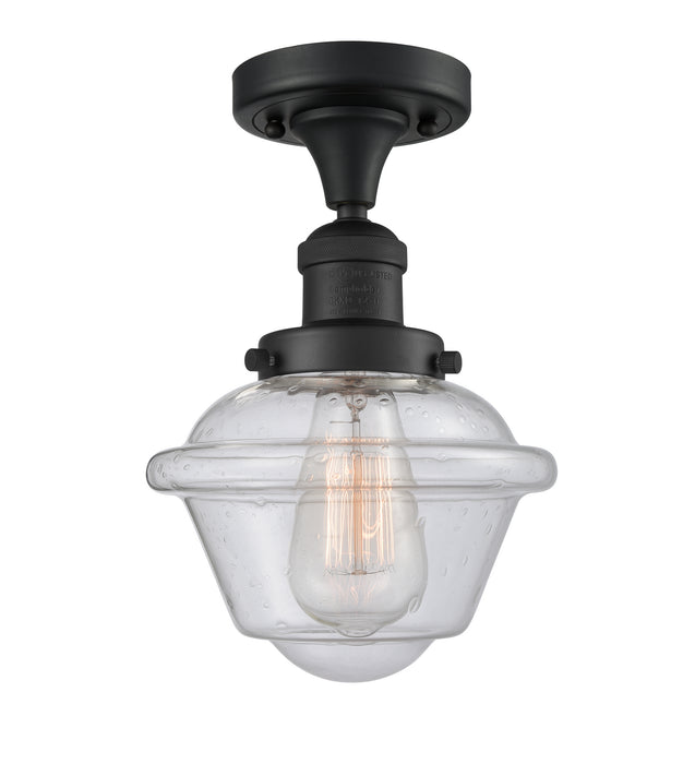 Innovations 517-1CH-BK-G534-LED LED Semi-Flush Mount, Matte Black