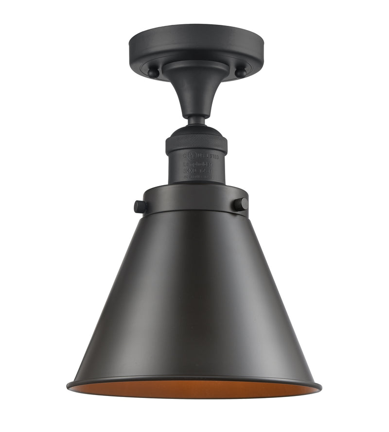 Innovations 517-1CH-OB-M13-OB One Light Semi-Flush Mount, Oil Rubbed Bronze