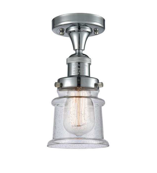 Innovations 517-1CH-PC-G184S One Light Semi-Flush Mount, Polished Chrome