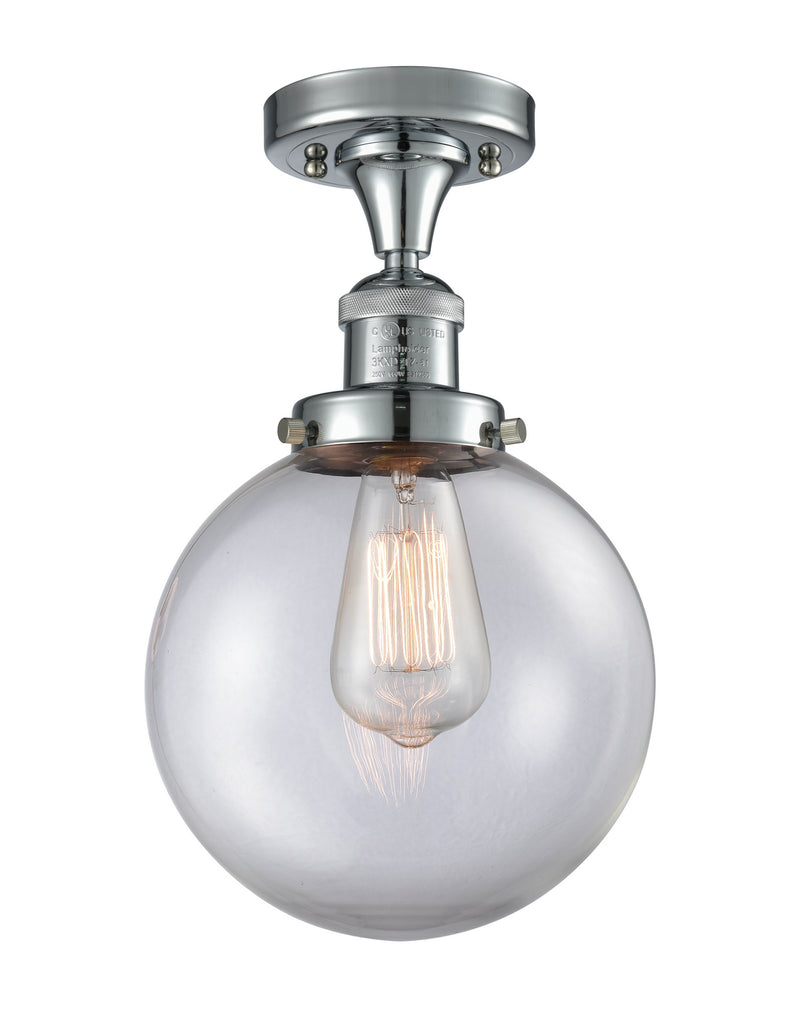 Innovations 517-1CH-PC-G202-8-LED LED Semi-Flush Mount, Polished Chrome