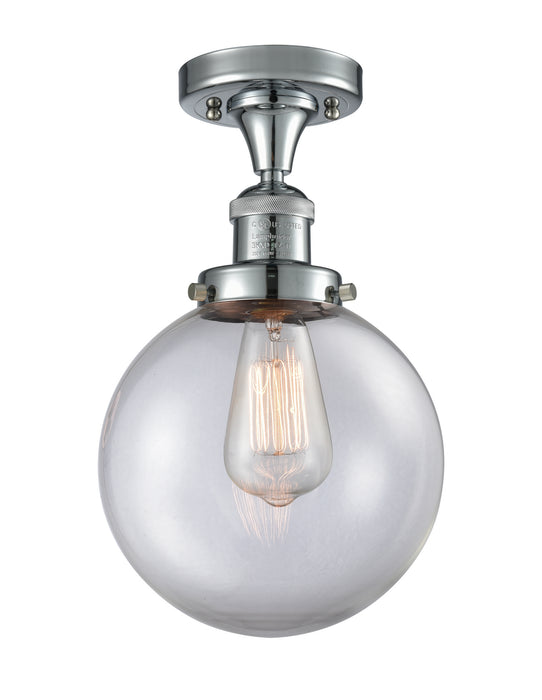 Innovations 517-1CH-PC-G202-8-LED LED Semi-Flush Mount, Polished Chrome