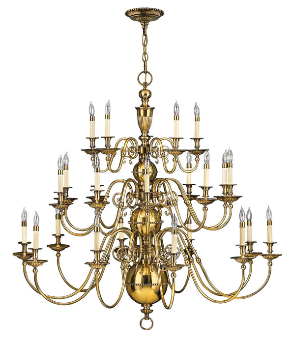 Hinkley 4419BB LED Foyer Chandelier, Burnished Brass