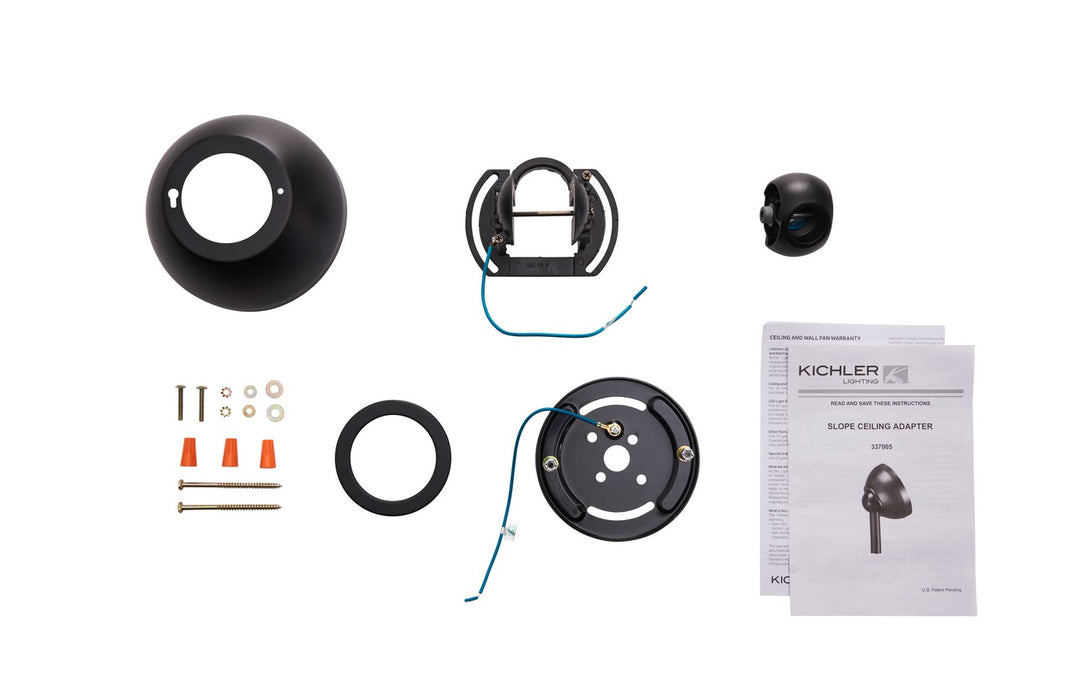 Kichler 337005SBK Slope Adapter, Satin Black