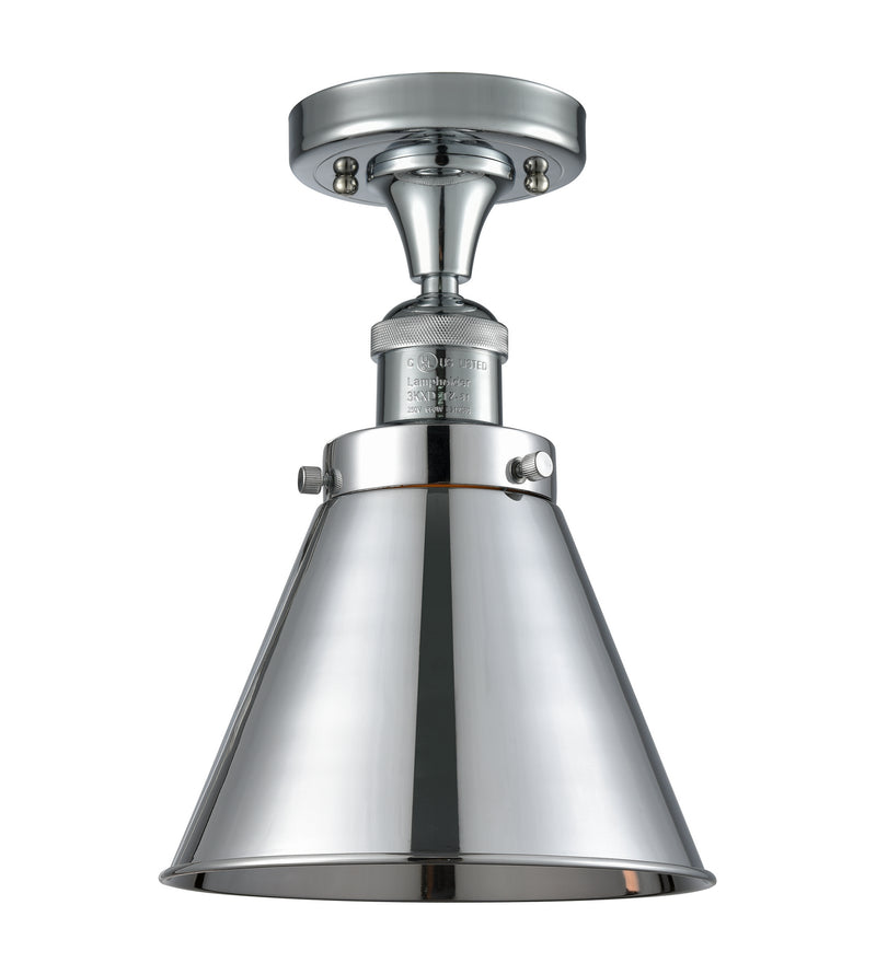 Innovations 517-1CH-PC-M13-PC One Light Semi-Flush Mount, Polished Chrome