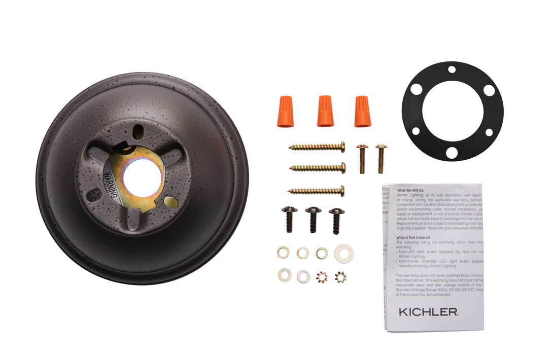 Kichler 337008AVI Flush Mount Kit, Anvil Iron