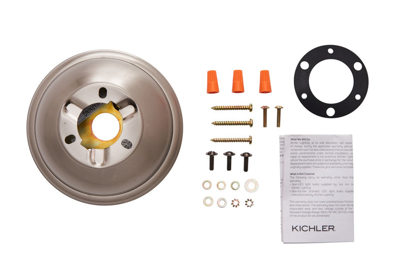 Kichler 337008BSS Flush Mount Kit, Brushed Stainless Steel