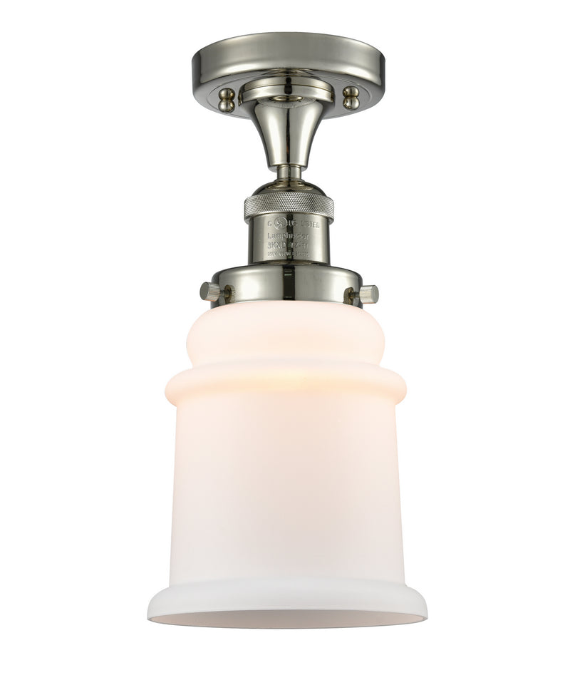 Innovations 517-1CH-PN-G181 One Light Semi-Flush Mount, Polished Nickel