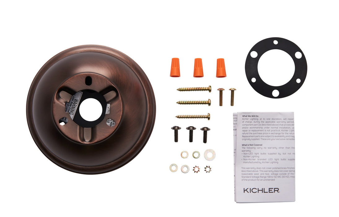 Kichler 337008OBB Flush Mount Kit, Oil Brushed Bronze