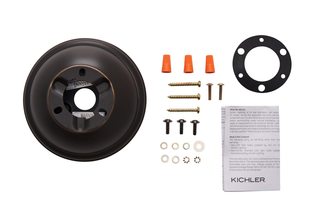 Kichler 337008OZ Flush Mount Kit, Olde Bronze