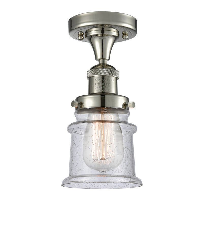 Innovations 517-1CH-PN-G184S-LED LED Semi-Flush Mount, Polished Nickel