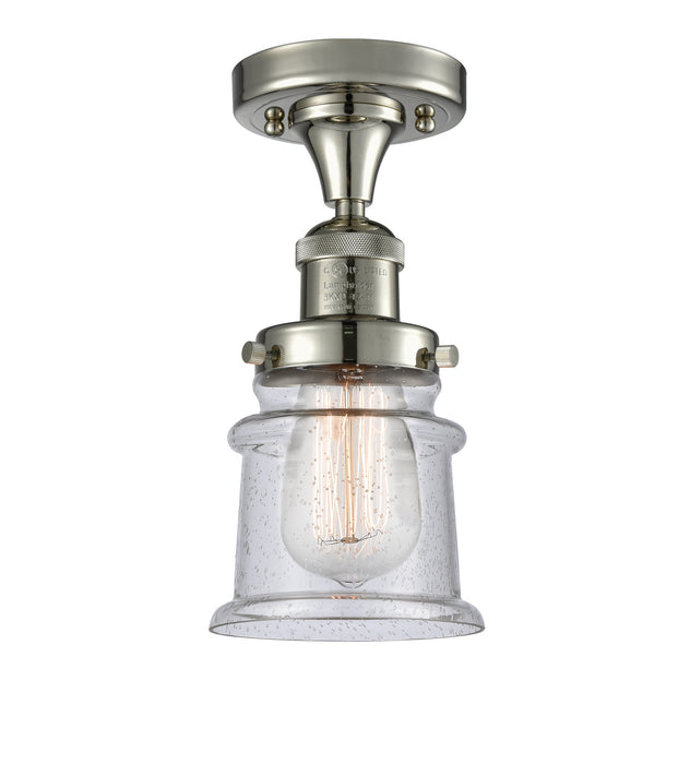 Innovations 517-1CH-PN-G184S-LED LED Semi-Flush Mount, Polished Nickel
