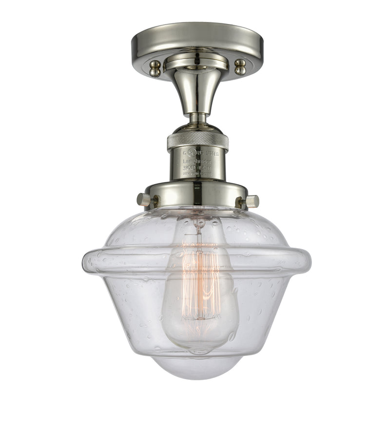 Innovations 517-1CH-PN-G534 One Light Semi-Flush Mount, Polished Nickel