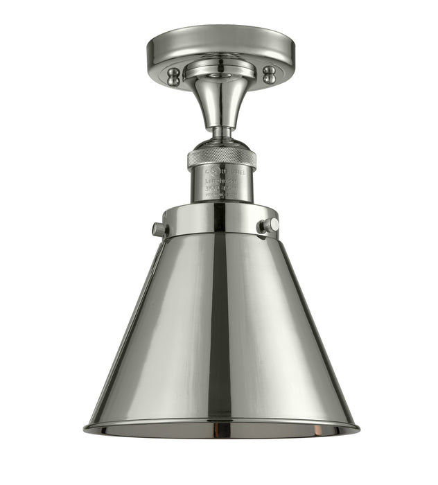 Innovations 517-1CH-PN-M13-PN One Light Semi-Flush Mount, Polished Nickel