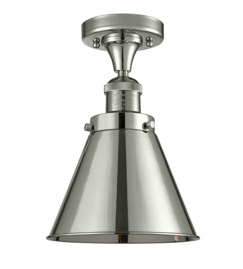 Innovations 517-1CH-PN-M13-PN-LED LED Semi-Flush Mount, Polished Nickel