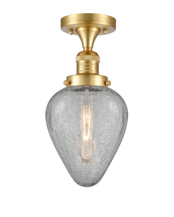 Innovations 517-1CH-SG-G165 One Light Semi-Flush Mount, Satin Gold