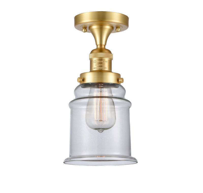 Innovations 517-1CH-SG-G182 One Light Semi-Flush Mount, Satin Gold