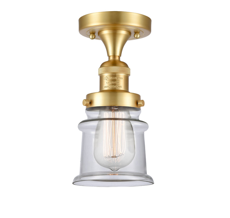 Innovations 517-1CH-SG-G182S One Light Semi-Flush Mount, Satin Gold