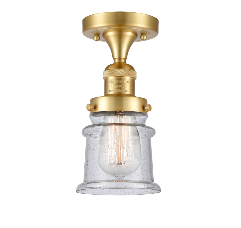 Innovations 517-1CH-SG-G184S One Light Semi-Flush Mount, Satin Gold