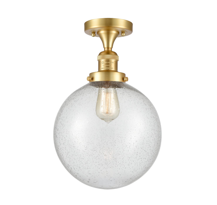 Innovations 517-1CH-SG-G204-10 One Light Semi-Flush Mount, Satin Gold