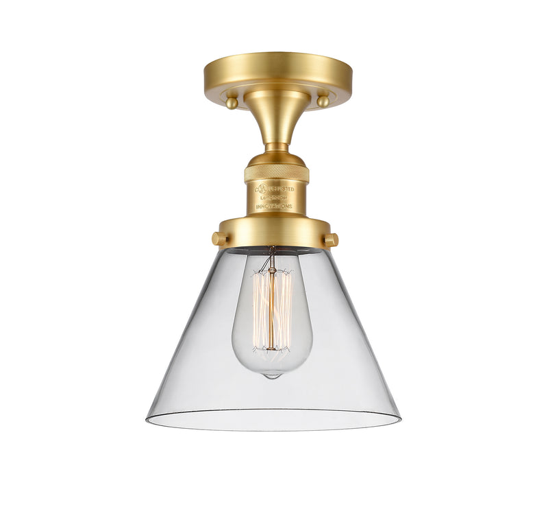 Innovations 517-1CH-SG-G42 One Light Semi-Flush Mount, Satin Gold