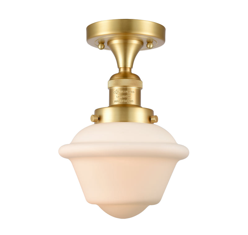 Innovations 517-1CH-SG-G531 One Light Semi-Flush Mount, Satin Gold