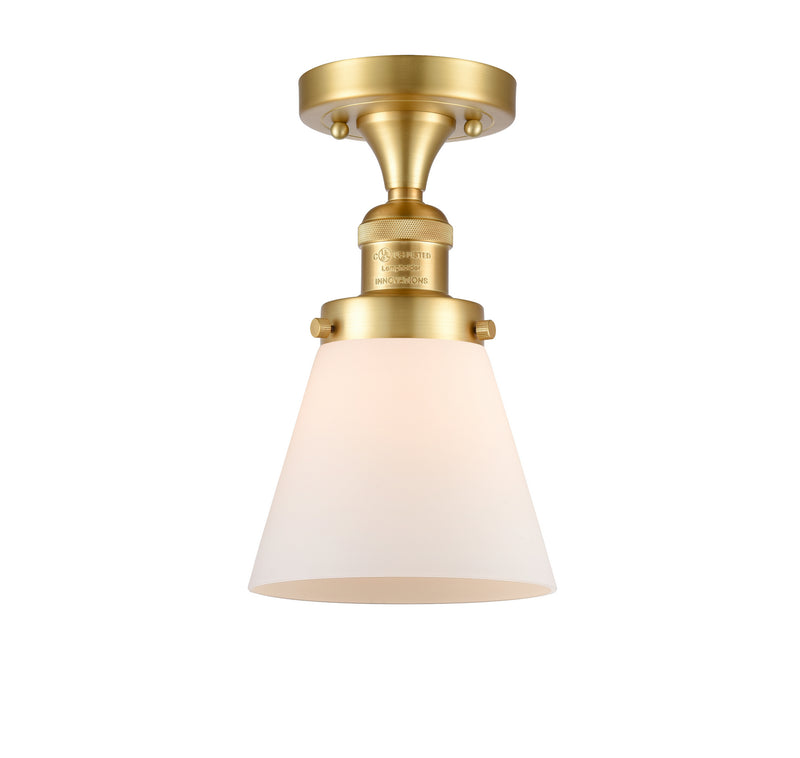 Innovations 517-1CH-SG-G61 One Light Semi-Flush Mount, Satin Gold