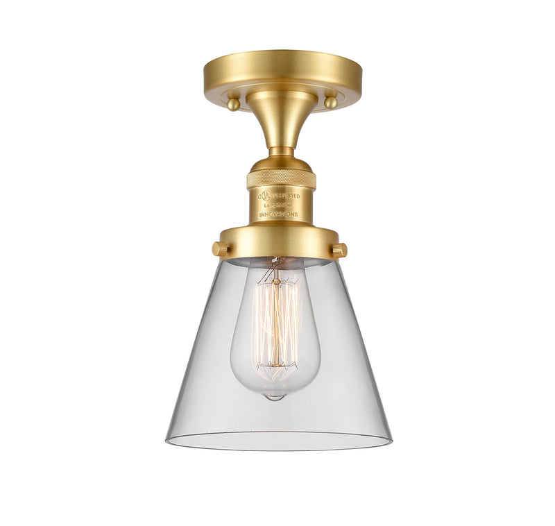 Innovations 517-1CH-SG-G62 One Light Semi-Flush Mount, Satin Gold