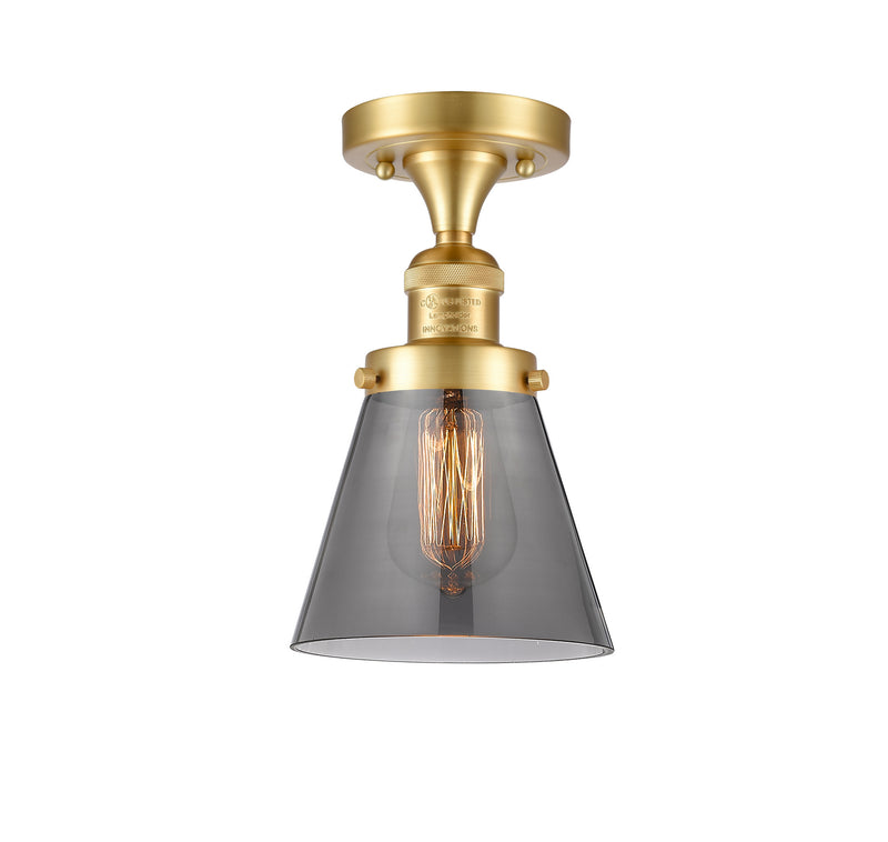 Innovations 517-1CH-SG-G63 One Light Semi-Flush Mount, Satin Gold